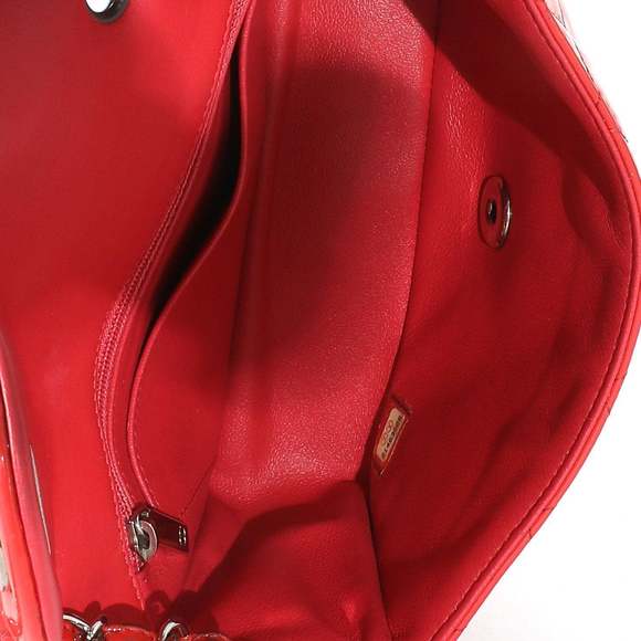 Chanel Red Quilted Patent Mini Rectangular Classic Single Flap Bag - Picture 8 of 8